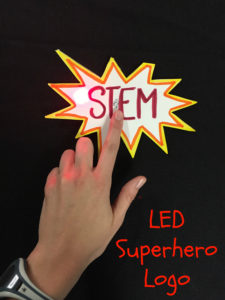 LED Superhero Logo